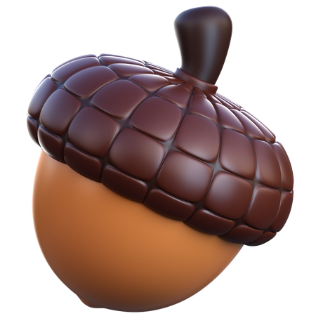 Acorn Nut  3D Icon