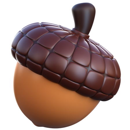 Acorn Nut  3D Icon