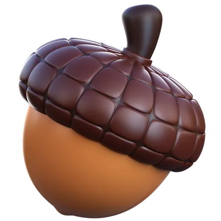 Acorn Nut  3D Icon