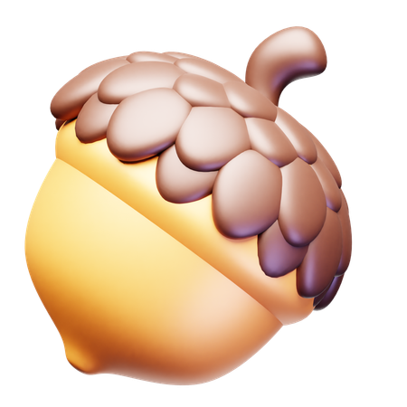 Acorn Nut  3D Icon