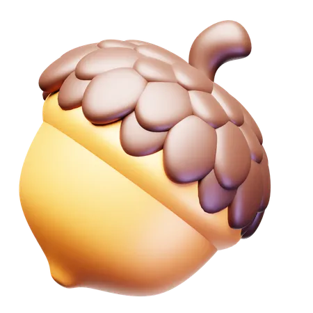 Acorn Nut  3D Icon