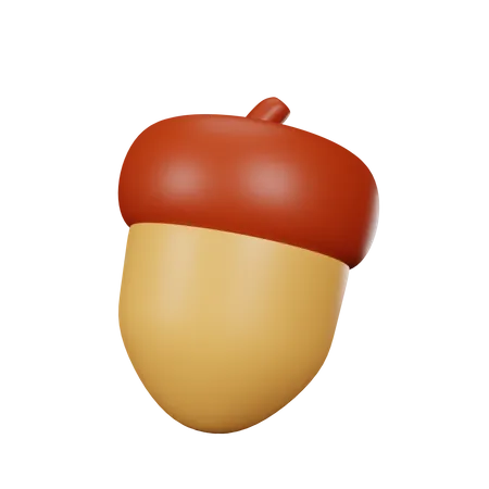 Acorn Nut 3D Icon