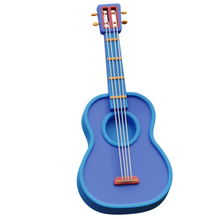 Acoustic Bass Guitar  3D Icon
