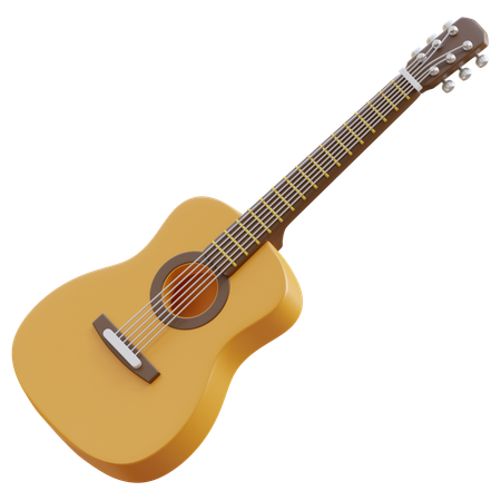 Acoustic Guitar  3D Icon