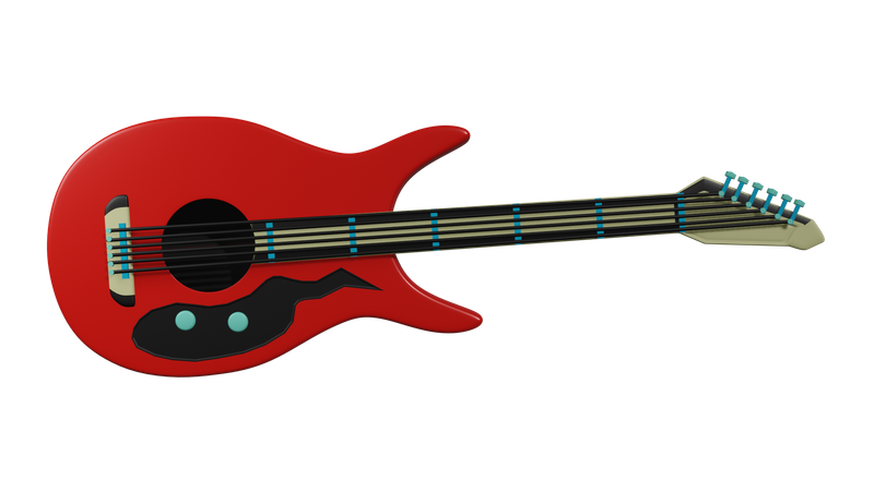 Acoustic Guitar  3D Icon