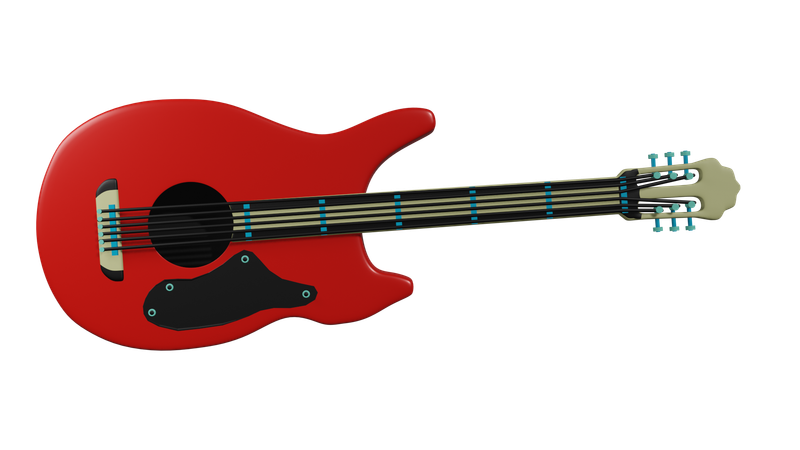 Acoustic Guitar  3D Icon