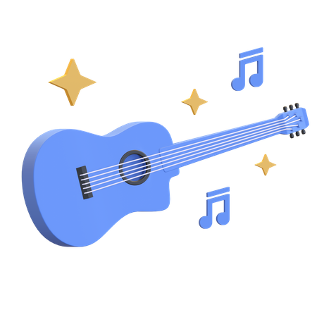 Acoustic guitar  3D Icon