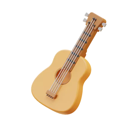 Acoustic Guitar  3D Illustration