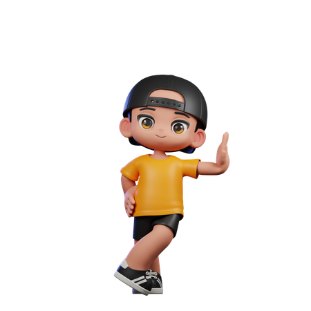 Acting Cool Man  3D Icon