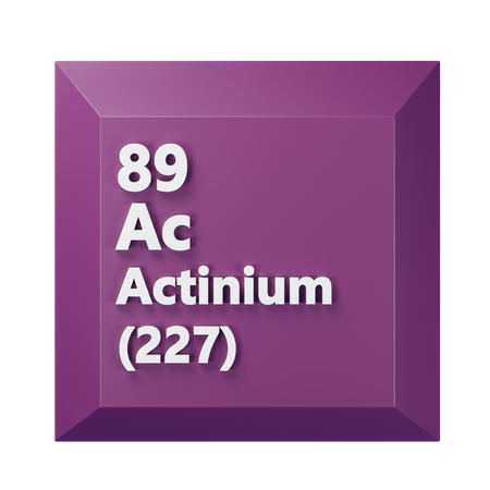 Aktinium  3D Icon