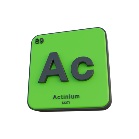 Actinium  3D Illustration