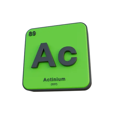 Actinium  3D Illustration