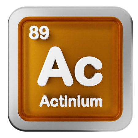 Actinium-Periodensystem  3D Icon