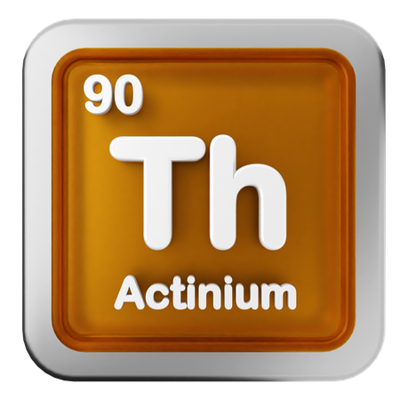 Actinium-Periodensystem  3D Icon