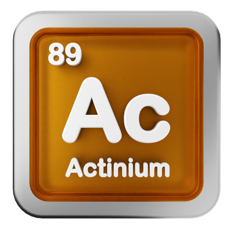 Actinium Periodic Table  3D Icon