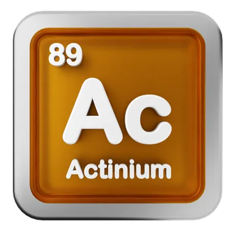 Actinium Periodic Table  3D Icon