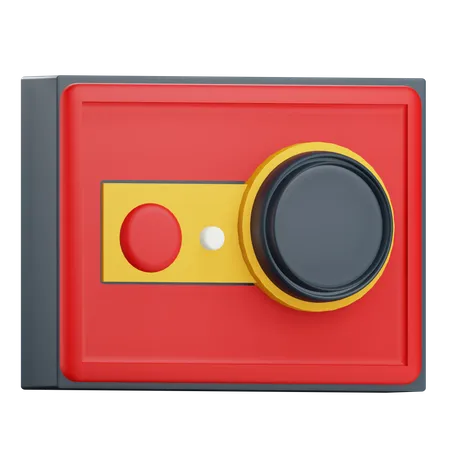 3 D Action Camera Illustration With Transparetnt Background 3D Icon