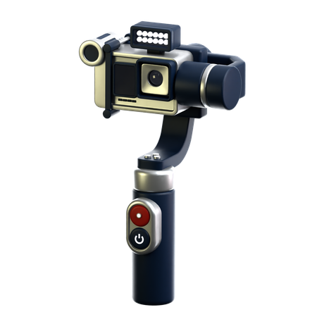 Action Camera with Gimbal  3D Icon