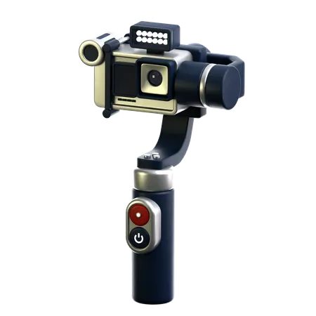 Action Camera with Gimbal  3D Icon