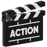 3d action clapping logo