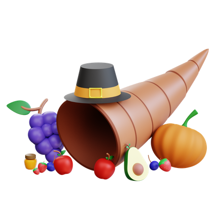 Corne d'abondance de Thanksgiving  3D Icon