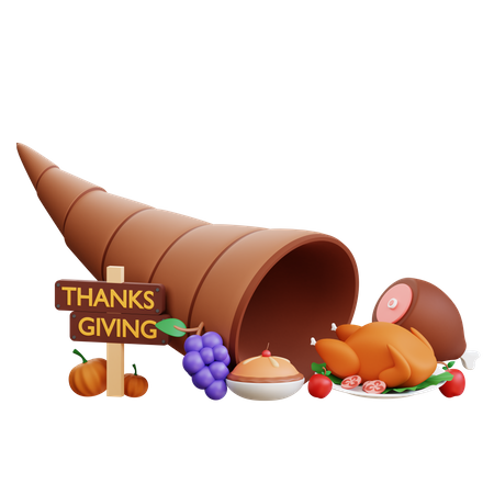 Corne d'abondance de Thanksgiving  3D Icon