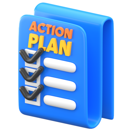 Action Plan  3D Icon