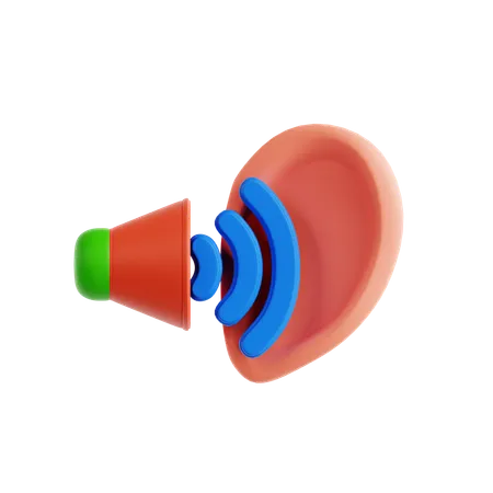 Active Listening  3D Icon