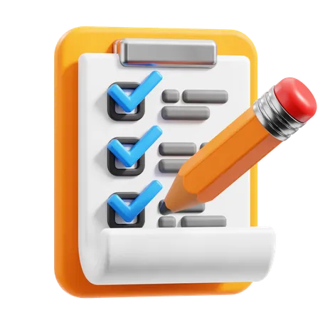 Activity Checklist  3D Icon