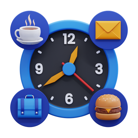 Activity time  3D Icon