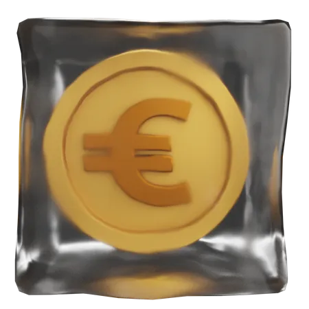 Euro de activos congelados  3D Icon