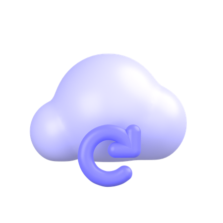 Actualiser le cloud  3D Icon