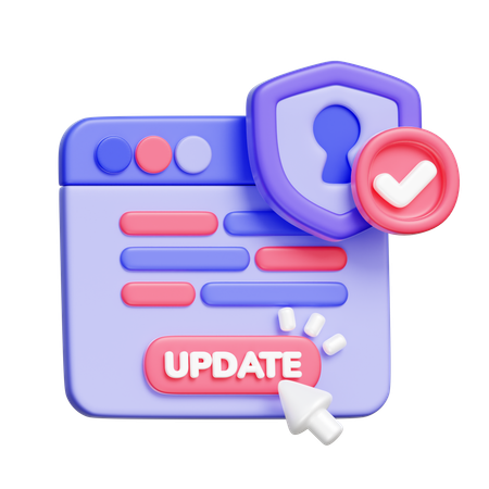 Actualización del software de seguridad  3D Icon