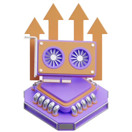 Actualizaciones de hardware de minería  3D Icon