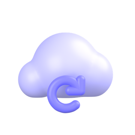 Actualizar nube  3D Icon