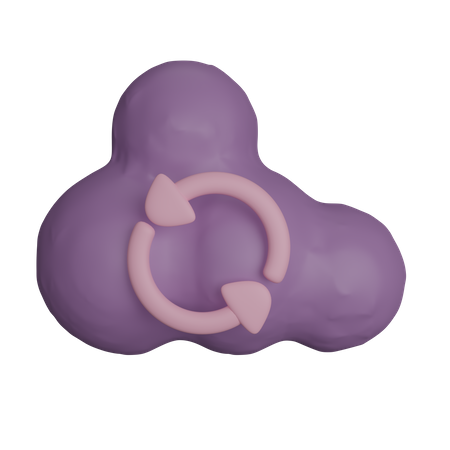 Actualizar nube  3D Icon