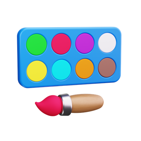 Acuarelas  3D Icon