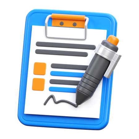 Documento de acuerdo  3D Icon