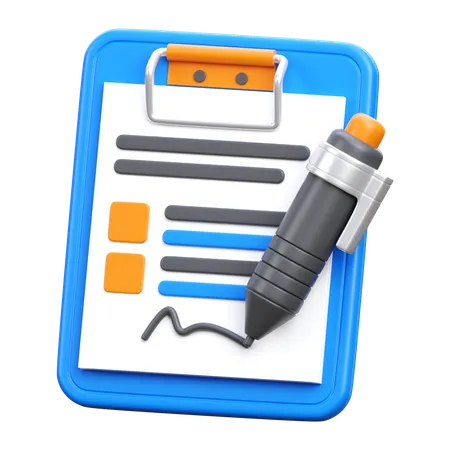 Documento de acuerdo  3D Icon