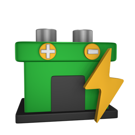 Acumulador renovable  3D Icon