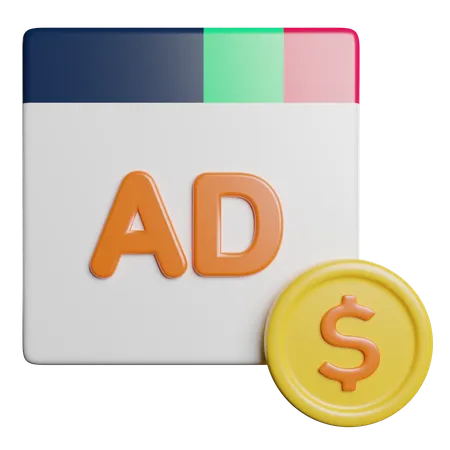 Ad Advertising Marketing Promotion 3D Icon