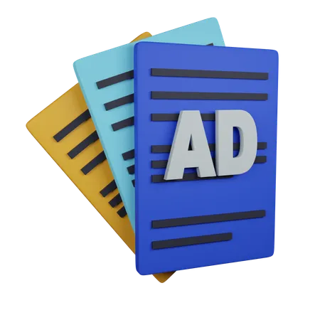 Ad Agreement 3 D Icon Contains PNG BLEND GLTF And OBJ Files 3D Icon