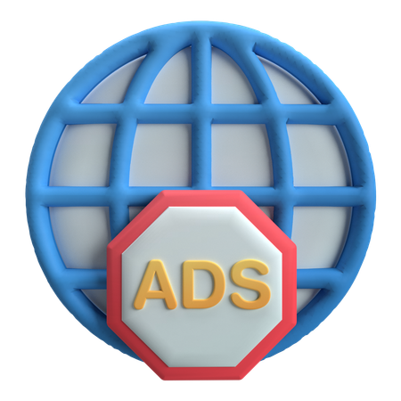 광고 차단기  3D Icon