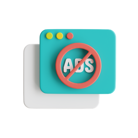 Ad Blocker  3D Icon