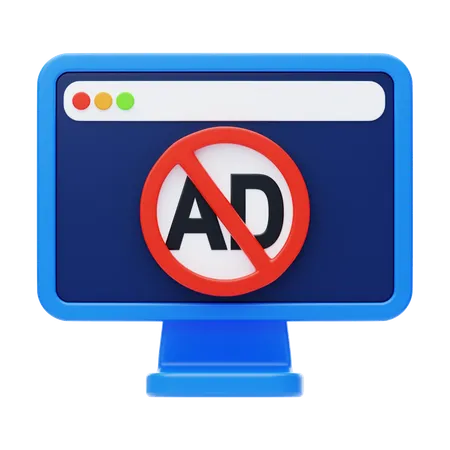 Ad Blocker  3D Icon