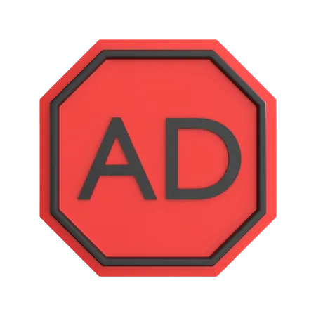 Ad Blocker  3D Icon