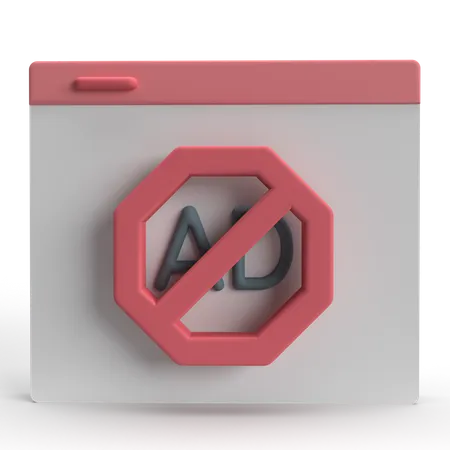 Ad Blocker  3D Icon