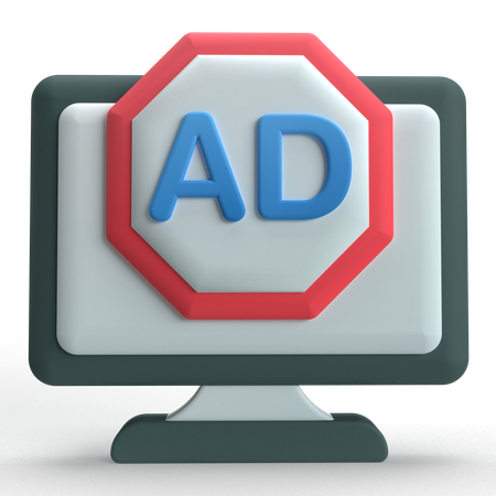 Ad Blocker  3D Icon