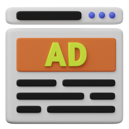 Ad Copy  3D Icon