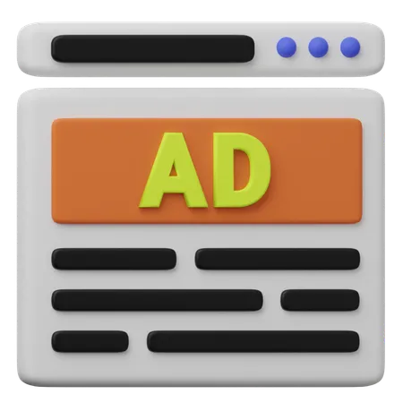 Ad Copy  3D Icon